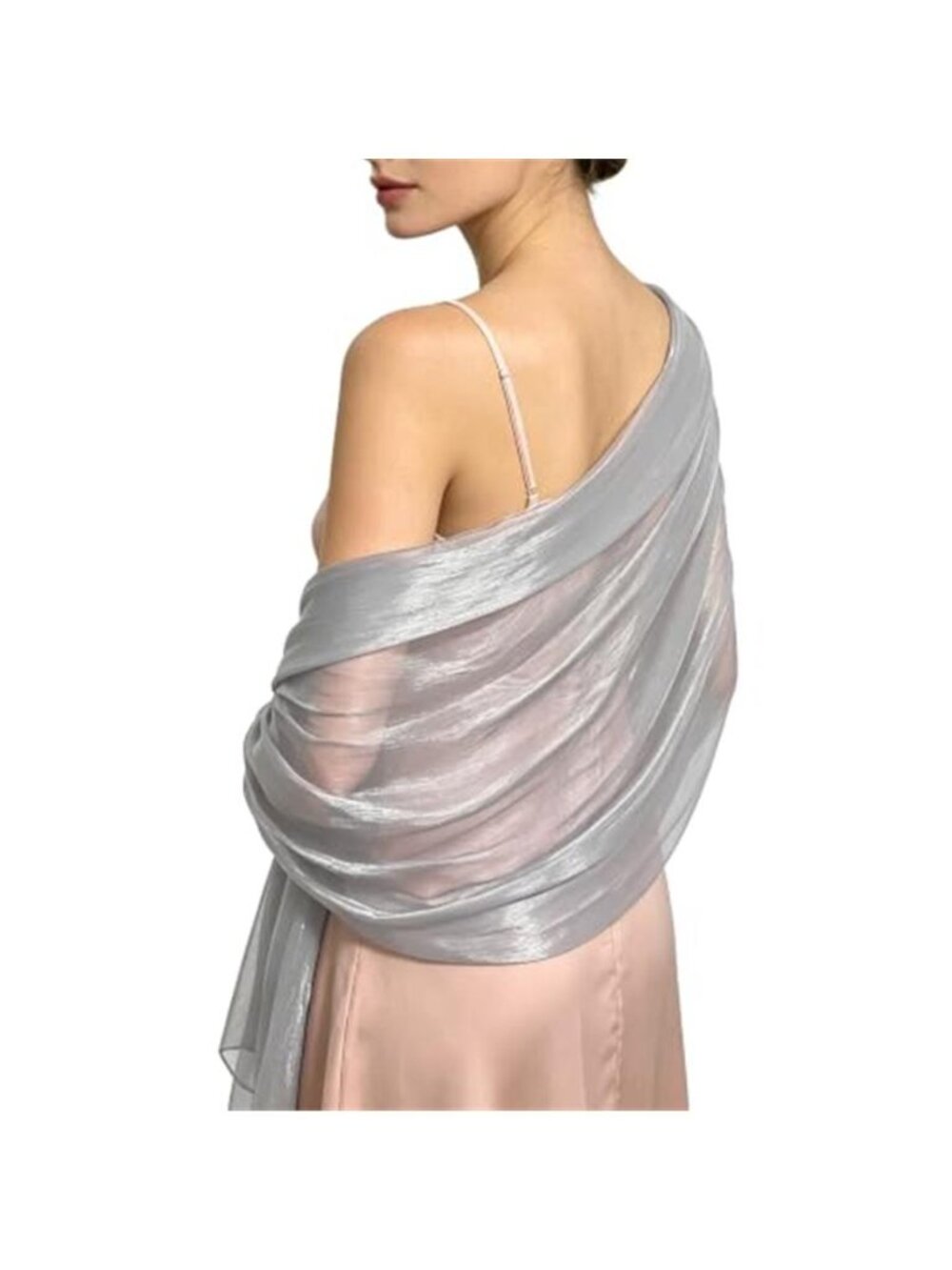 Shawl Wraps for Women, Sparkly Scarf for Evening Dress, Sheer Chiffon Scarf for